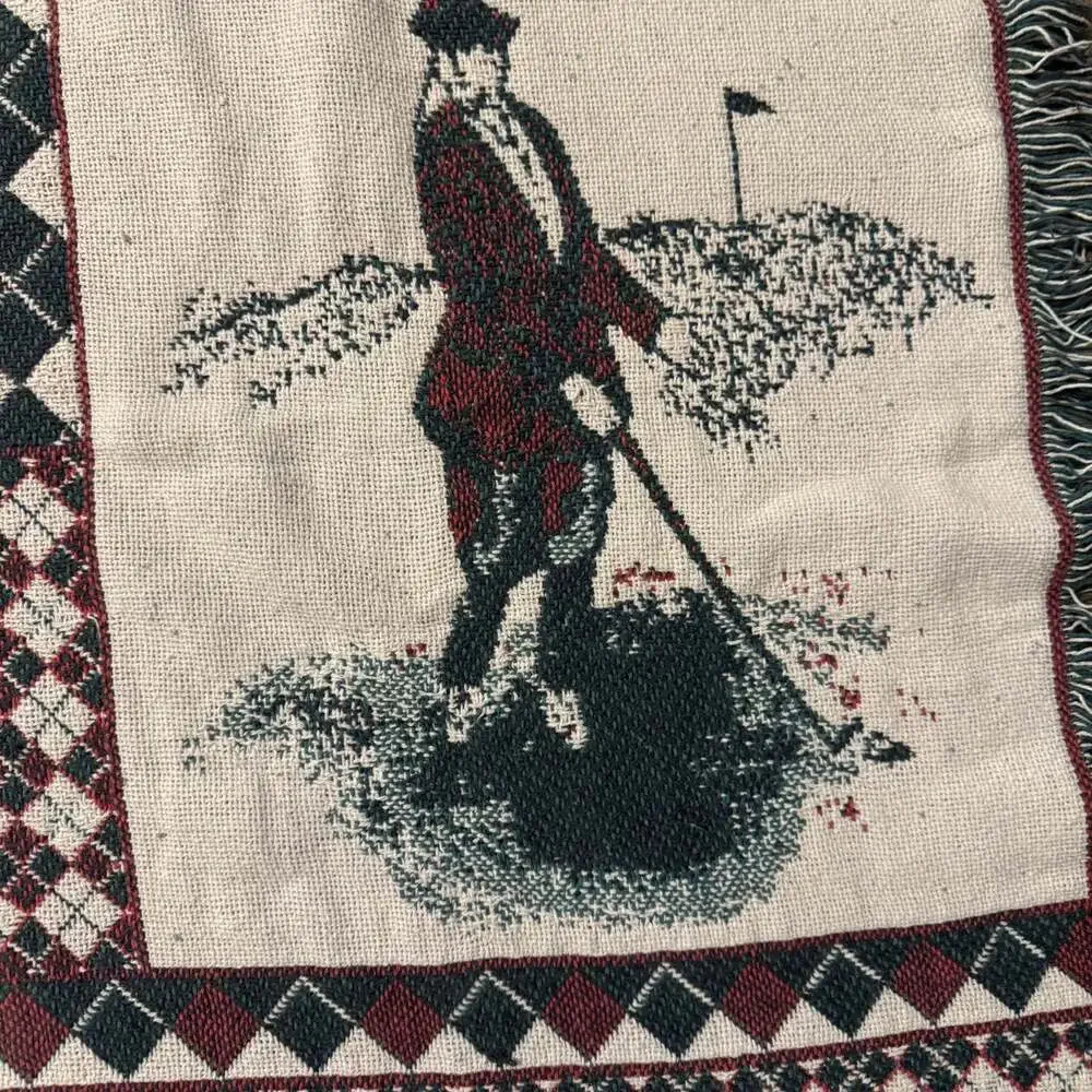 Tapestry Golf Throw Blanket 48”x 68” Wall Hanging